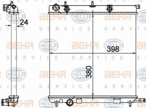 BEHR HELLA Service 8MK 376 718-625 - Radiators, Motora dzesēšanas sistēma autodraugiem.lv