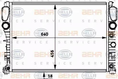 BEHR HELLA Service 8MK 376 718-014 - Radiators, Motora dzesēšanas sistēma autodraugiem.lv