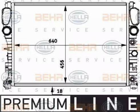 BEHR HELLA Service 8MK 376 718-011 - Radiators, Motora dzesēšanas sistēma autodraugiem.lv