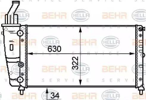 BEHR HELLA Service 8MK 376 718-081 - Radiators, Motora dzesēšanas sistēma autodraugiem.lv