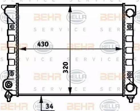 BEHR HELLA Service 8MK 376 718-071 - Radiators, Motora dzesēšanas sistēma autodraugiem.lv