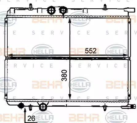 BEHR HELLA Service 8MK 376 718-181 - Radiators, Motora dzesēšanas sistēma autodraugiem.lv