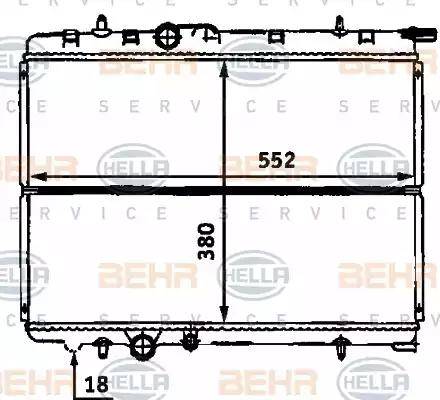 BEHR HELLA Service 8MK 376 718-131 - Radiators, Motora dzesēšanas sistēma autodraugiem.lv