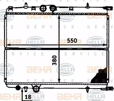 BEHR HELLA Service 8MK 376 718-171 - Radiators, Motora dzesēšanas sistēma autodraugiem.lv