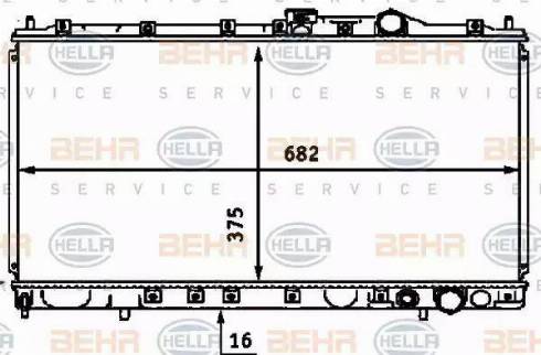 BEHR HELLA Service 8MK 376 718-391 - Radiators, Motora dzesēšanas sistēma autodraugiem.lv