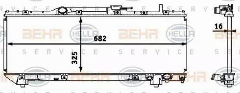 BEHR HELLA Service 8MK 376 718-371 - Radiators, Motora dzesēšanas sistēma autodraugiem.lv