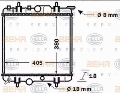 BEHR HELLA Service 8MK 376 718-241 - Radiators, Motora dzesēšanas sistēma autodraugiem.lv