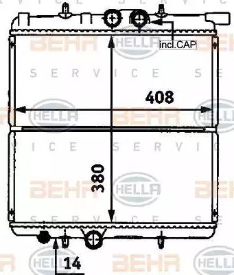 BEHR HELLA Service 8MK 376 718-251 - Radiators, Motora dzesēšanas sistēma autodraugiem.lv