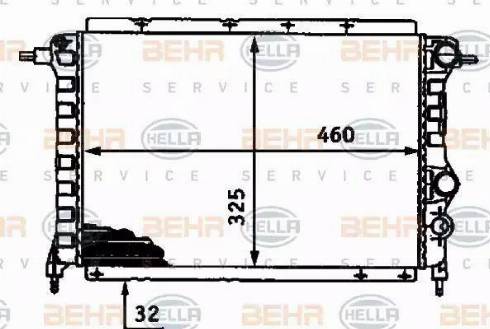 BEHR HELLA Service 8MK 376 718-261 - Radiators, Motora dzesēšanas sistēma autodraugiem.lv