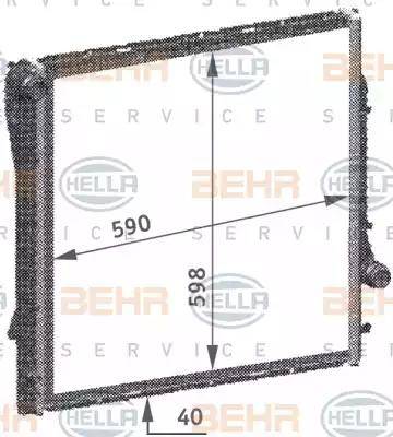 BEHR HELLA Service 8MK 376 718-754 - Radiators, Motora dzesēšanas sistēma autodraugiem.lv