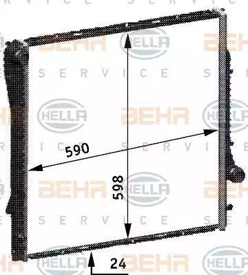 BEHR HELLA Service 8MK 376 718-764 - Radiators, Motora dzesēšanas sistēma autodraugiem.lv