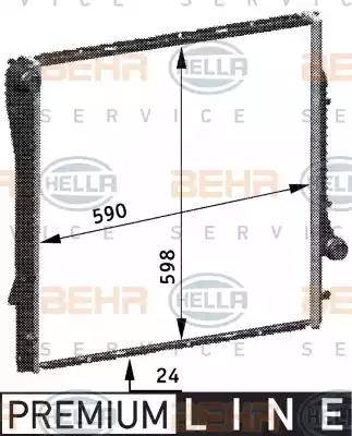 BEHR HELLA Service 8MK 376 718-761 - Radiators, Motora dzesēšanas sistēma autodraugiem.lv