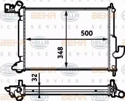 BEHR HELLA Service 8MK 376 718-721 - Radiators, Motora dzesēšanas sistēma autodraugiem.lv