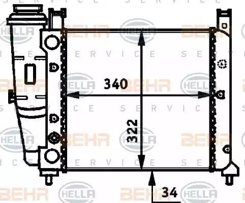 BEHR HELLA Service 8MK 376 713-491 - Radiators, Motora dzesēšanas sistēma autodraugiem.lv