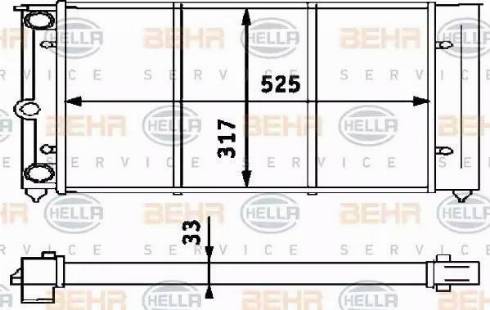 BEHR HELLA Service 8MK 376 713-451 - Radiators, Motora dzesēšanas sistēma autodraugiem.lv