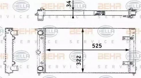 BEHR HELLA Service 8MK 376 713-461 - Radiators, Motora dzesēšanas sistēma autodraugiem.lv