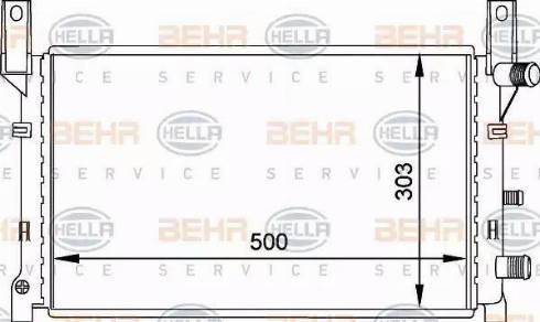 BEHR HELLA Service 8MK 376 713-411 - Radiators, Motora dzesēšanas sistēma autodraugiem.lv