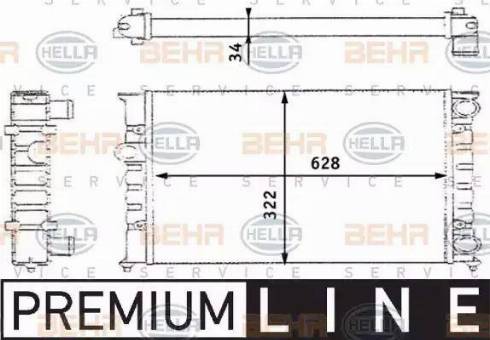 BEHR HELLA Service 8MK 376 713-421 - Radiators, Motora dzesēšanas sistēma autodraugiem.lv