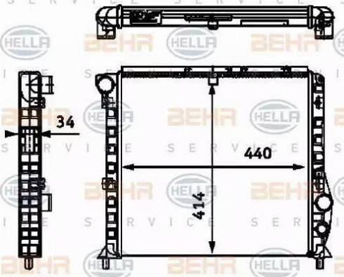 BEHR HELLA Service 8MK 376 713-561 - Radiators, Motora dzesēšanas sistēma autodraugiem.lv