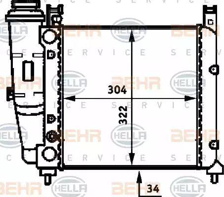 BEHR HELLA Service 8MK 376 713-501 - Radiators, Motora dzesēšanas sistēma autodraugiem.lv