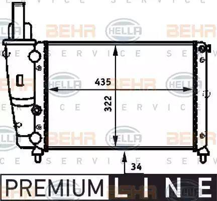 BEHR HELLA Service 8MK 376 713-511 - Radiators, Motora dzesēšanas sistēma autodraugiem.lv