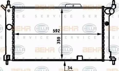 BEHR HELLA Service 8MK 376 713-584 - Radiators, Motora dzesēšanas sistēma autodraugiem.lv