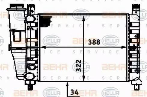 BEHR HELLA Service 8MK 376 713-521 - Radiators, Motora dzesēšanas sistēma autodraugiem.lv