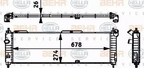 BEHR HELLA Service 8MK 376 713-574 - Radiators, Motora dzesēšanas sistēma autodraugiem.lv