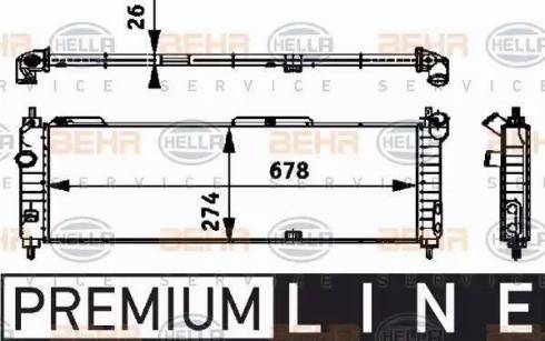 BEHR HELLA Service 8MK 376 713-571 - Radiators, Motora dzesēšanas sistēma autodraugiem.lv