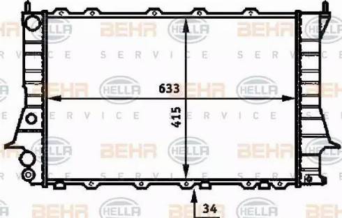 BEHR HELLA Service 8MK 376 713-604 - Radiators, Motora dzesēšanas sistēma autodraugiem.lv