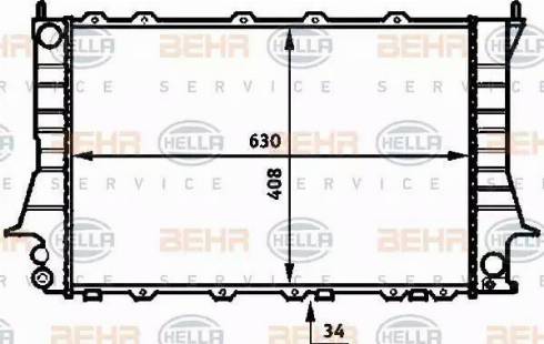 BEHR HELLA Service 8MK 376 713-611 - Radiators, Motora dzesēšanas sistēma autodraugiem.lv