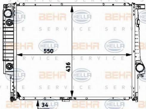 BEHR HELLA Service 8MK 376 713-094 - Radiators, Motora dzesēšanas sistēma autodraugiem.lv