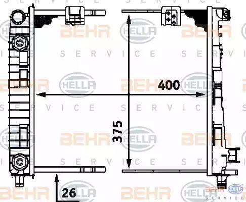 BEHR HELLA Service 8MK 376 713-064 - Radiators, Motora dzesēšanas sistēma autodraugiem.lv