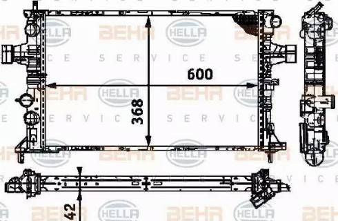 BEHR HELLA Service 8MK 376 713-004 - Radiators, Motora dzesēšanas sistēma autodraugiem.lv