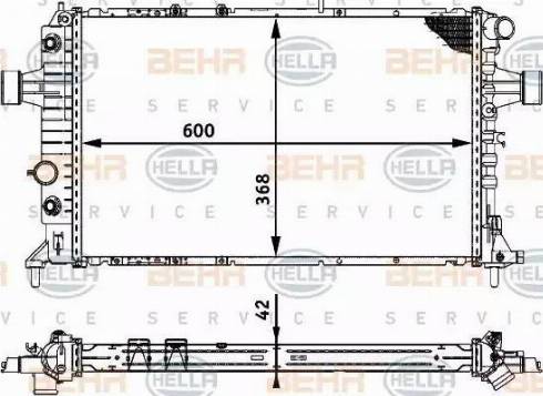 BEHR HELLA Service 8MK 376 713-014 - Radiators, Motora dzesēšanas sistēma autodraugiem.lv