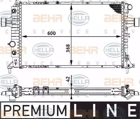 BEHR HELLA Service 8MK 376 713-011 - Radiators, Motora dzesēšanas sistēma autodraugiem.lv