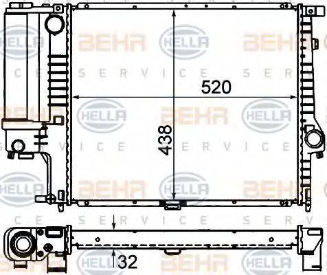 BEHR HELLA Service 8MK 376 713-084 - Radiators, Motora dzesēšanas sistēma autodraugiem.lv