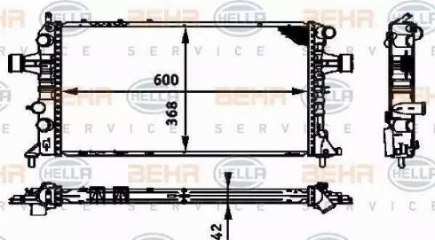 BEHR HELLA Service 8MK 376 713-021 - Radiators, Motora dzesēšanas sistēma autodraugiem.lv