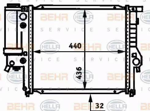 BEHR HELLA Service 8MK 376 713-174 - Radiators, Motora dzesēšanas sistēma autodraugiem.lv