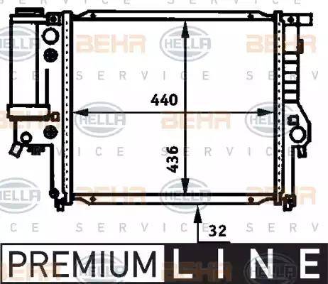 BEHR HELLA Service 8MK 376 713-171 - Radiators, Motora dzesēšanas sistēma autodraugiem.lv