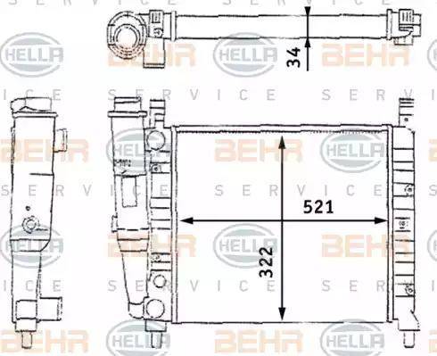 BEHR HELLA Service 8MK 376 713-391 - Radiators, Motora dzesēšanas sistēma autodraugiem.lv