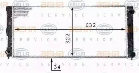 BEHR HELLA Service 8MK 376 713-351 - Radiators, Motora dzesēšanas sistēma autodraugiem.lv