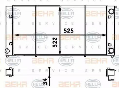 BEHR HELLA Service 8MK 376 713-304 - Radiators, Motora dzesēšanas sistēma autodraugiem.lv