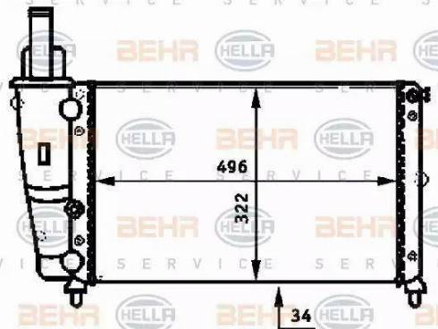 BEHR HELLA Service 8MK 376 713-381 - Radiators, Motora dzesēšanas sistēma autodraugiem.lv