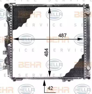 BEHR HELLA Service 8MK 376 713-294 - Radiators, Motora dzesēšanas sistēma autodraugiem.lv