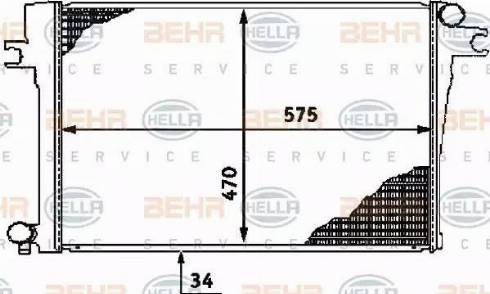 BEHR HELLA Service 8MK 376 713-231 - Radiators, Motora dzesēšanas sistēma autodraugiem.lv