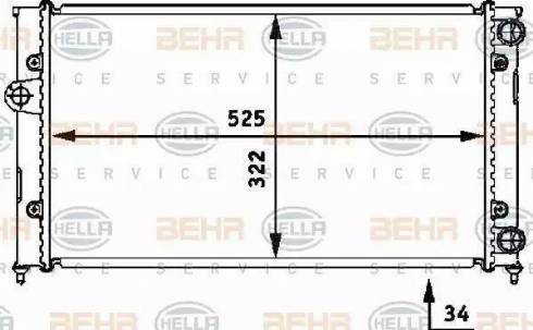 BEHR HELLA Service 8MK 376 713-764 - Radiators, Motora dzesēšanas sistēma autodraugiem.lv