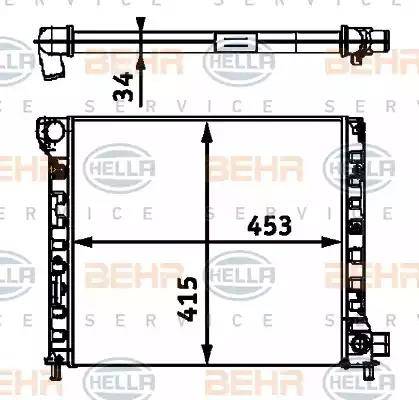 BEHR HELLA Service 8MK 376 713-701 - Radiators, Motora dzesēšanas sistēma autodraugiem.lv