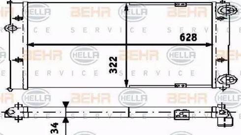 BEHR HELLA Service 8MK 376 713-731 - Radiators, Motora dzesēšanas sistēma autodraugiem.lv