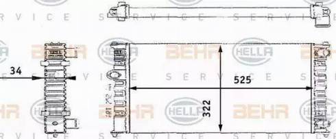 BEHR HELLA Service 8MK 376 713-721 - Radiators, Motora dzesēšanas sistēma autodraugiem.lv